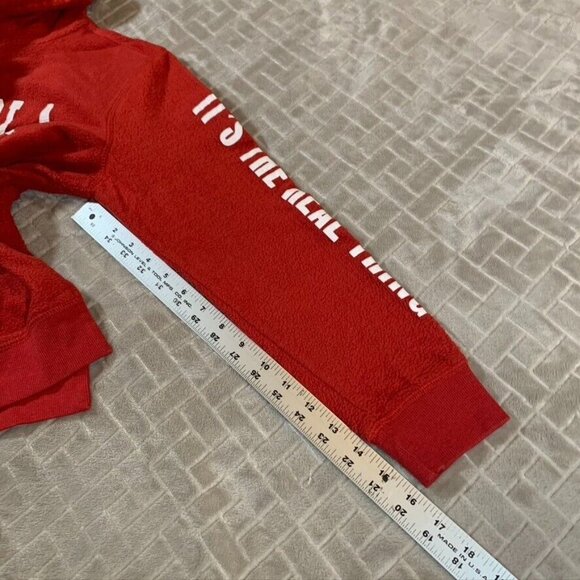 Coca Cola Womens Large Hoodie Sweatshirt Red Spell Out Logo Pullover - Picture 8 of 12